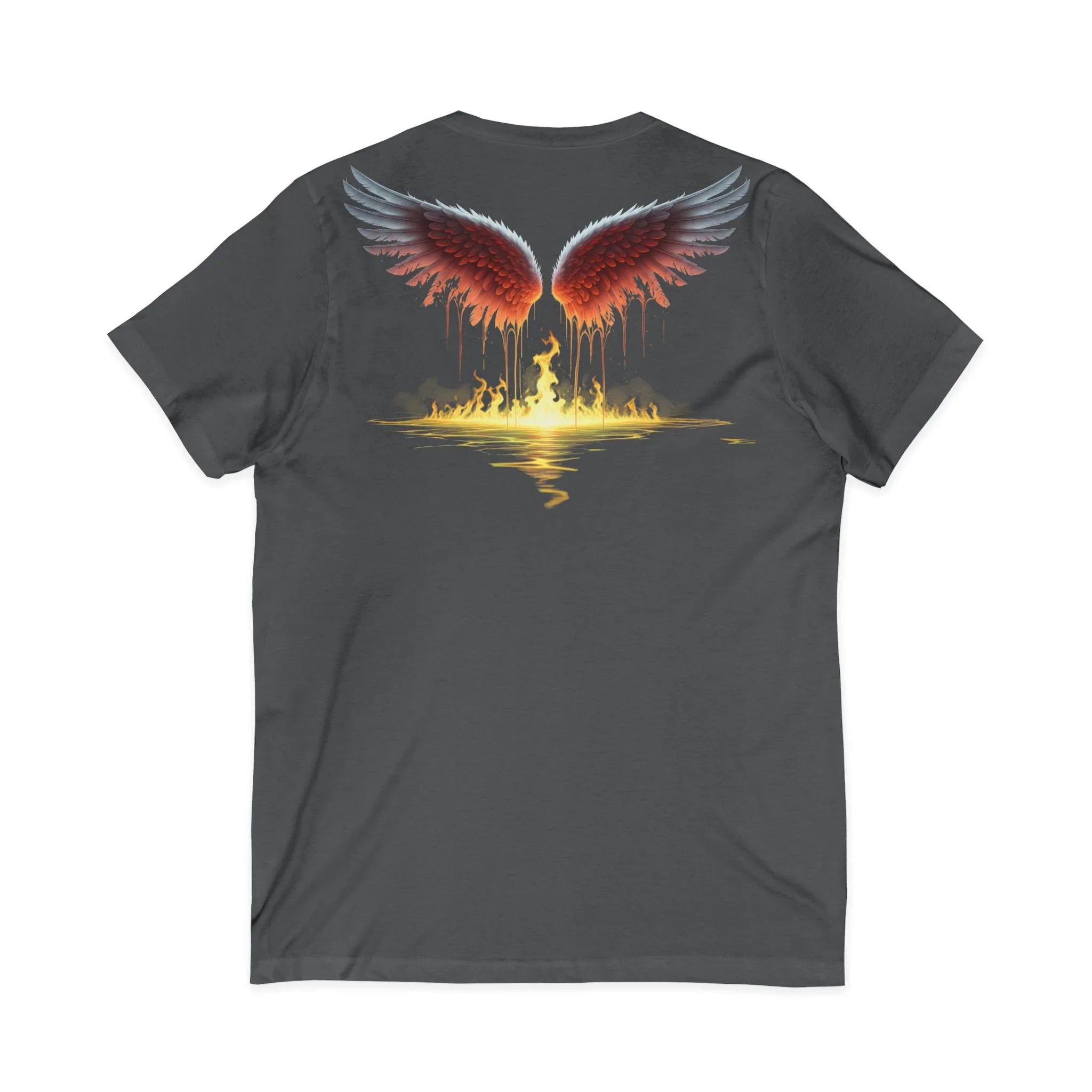 Fiery Angel Wings V-Neck Tee