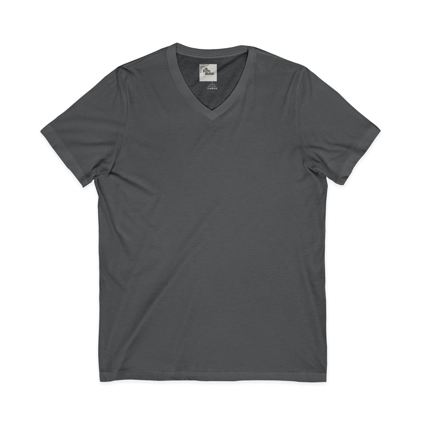 Gray t-shirt with motivational quote on a white background