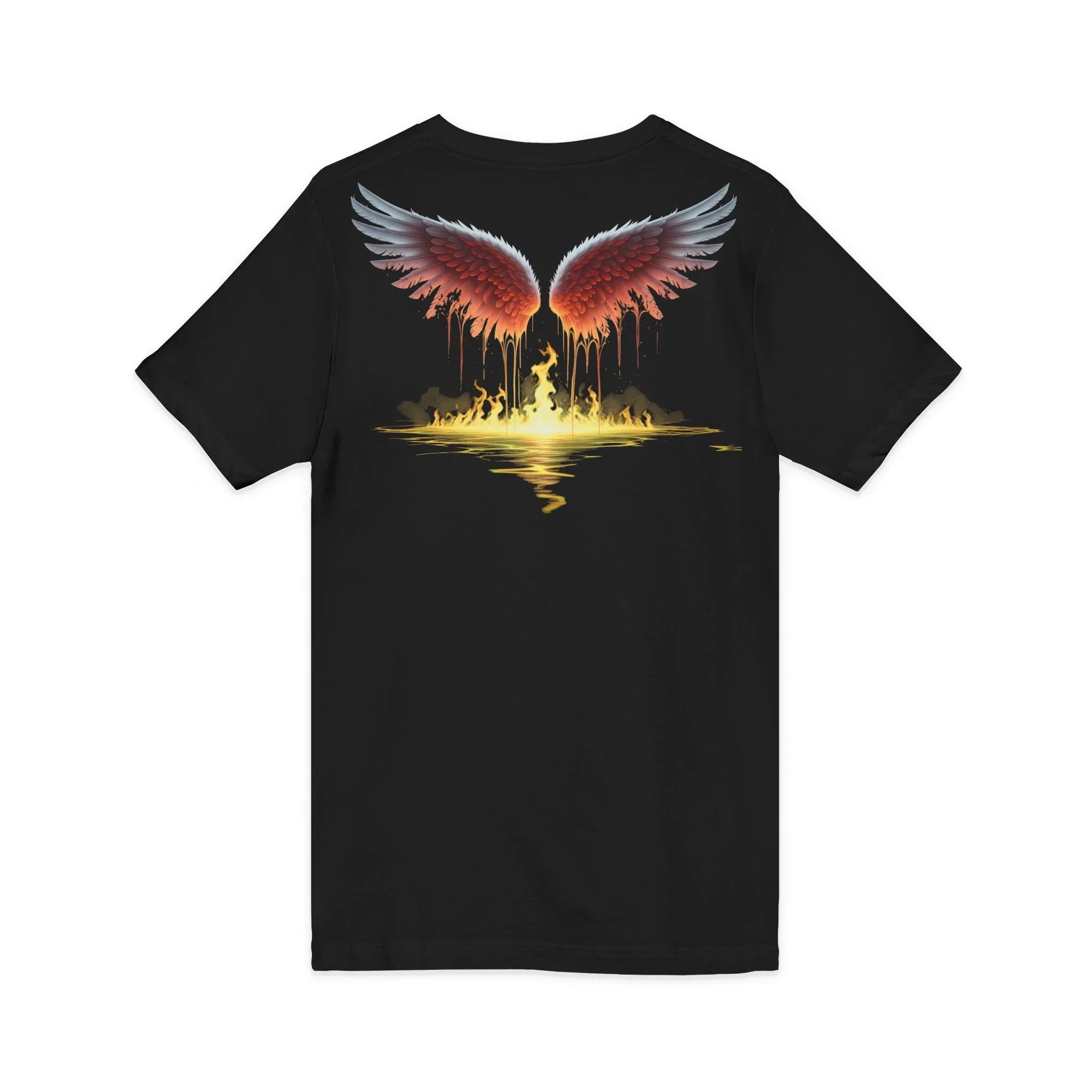 Fiery Angel Wings V-Neck Tee