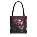 Gothic Rose Skull Tote Bag