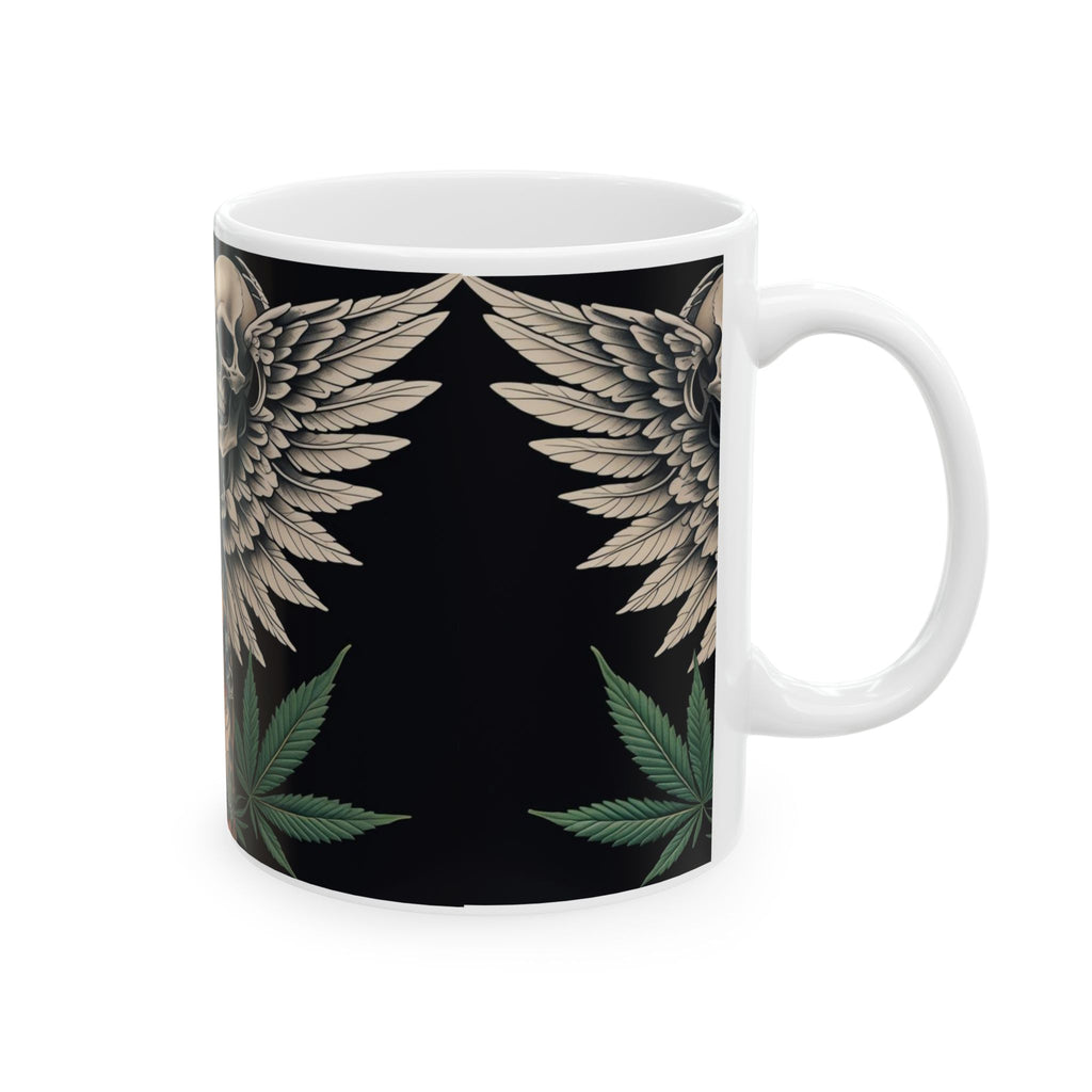 Edgy Gothic cannabis Ceramic Mug