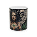 Edgy Gothic cannabis Ceramic Mug