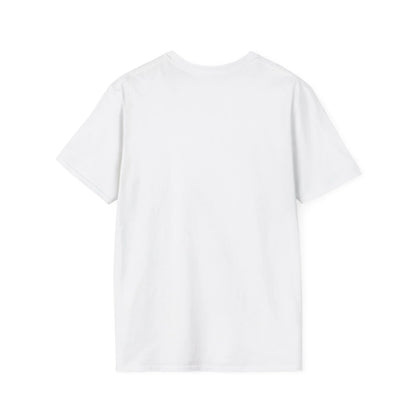 Plain white short sleeve t-shirt, back view, isolated on white background