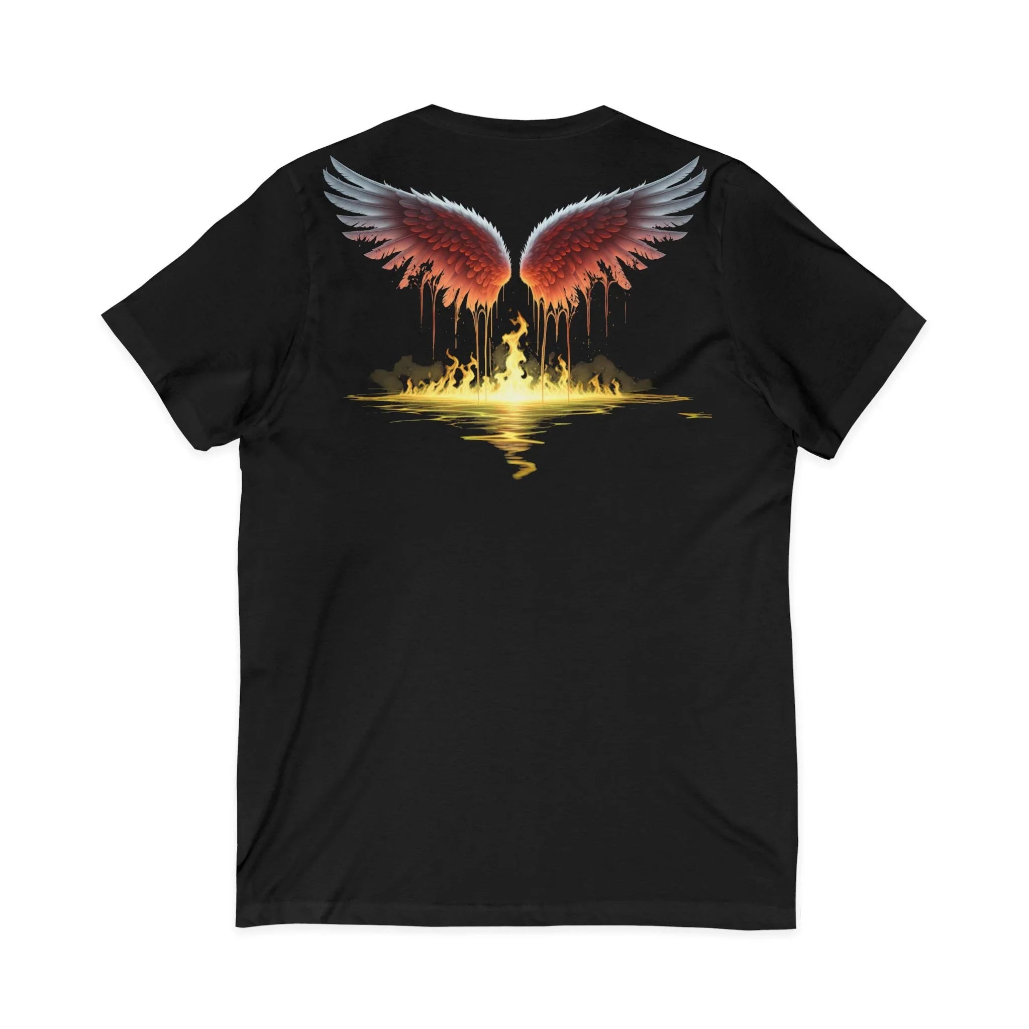Fiery Angel Wings V-Neck Tee