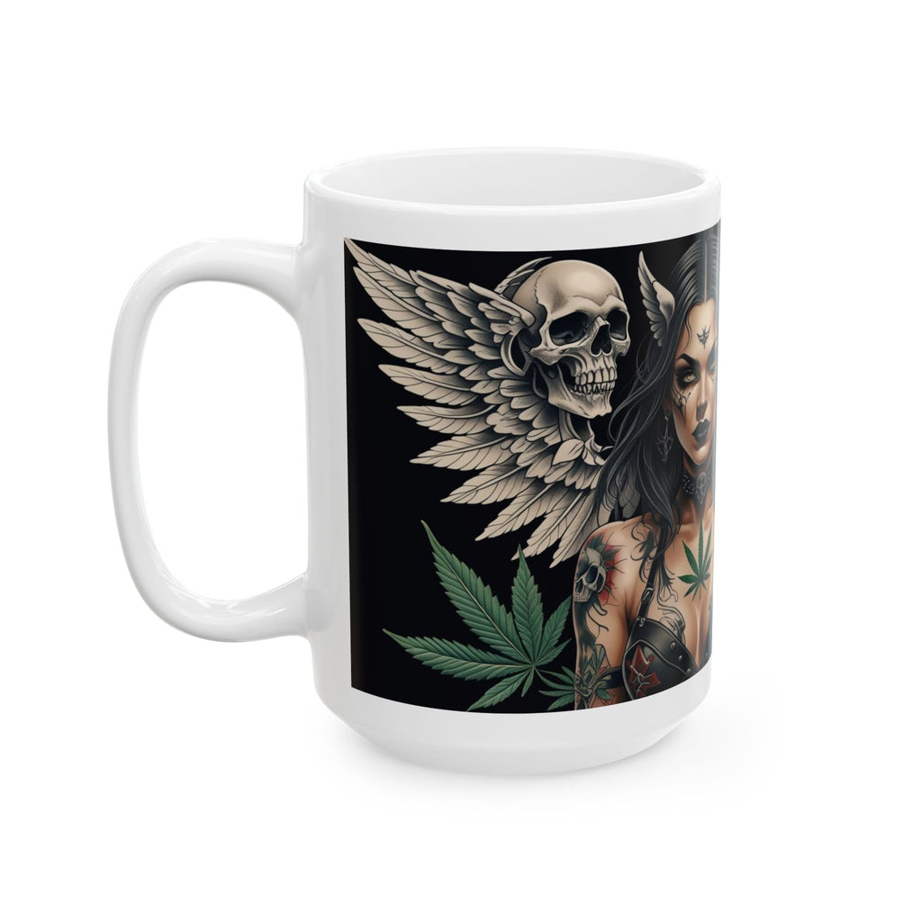 Edgy Gothic cannabis Ceramic Mug